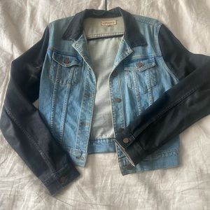 J Brand Two Tone Denim Jacket (size Large)